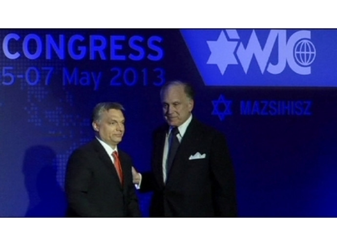 Il presidente Orban al Congresso mondiale ebraico Il presidente Orban al Congresso mondiale ebraico
